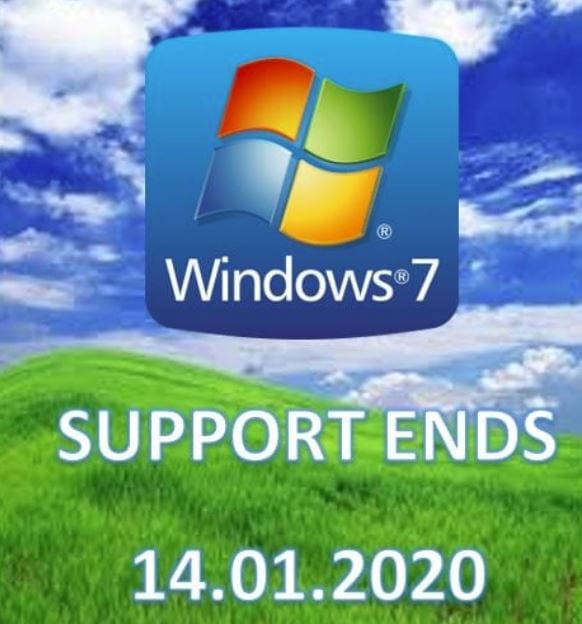 Windows 7 support ends 14.01.2020