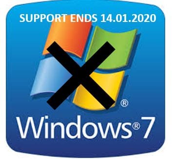 Windows 7 support ends 14.01.2020