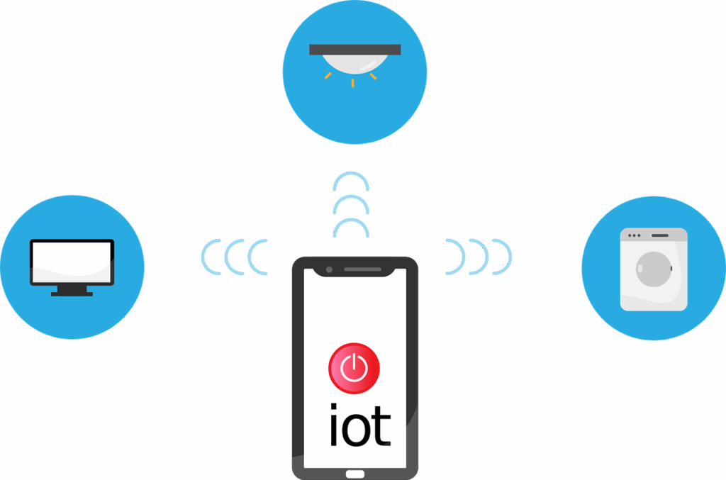 Free internet of things iot network vector