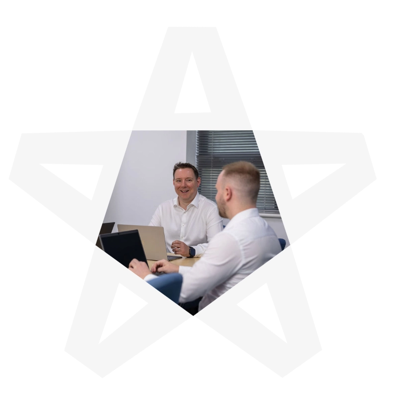 Two Men Having a Meeting in Amshire
