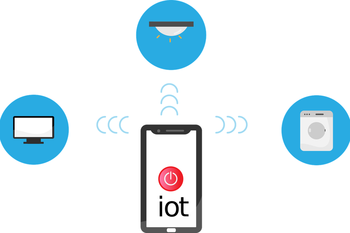 Free internet of things iot network vector