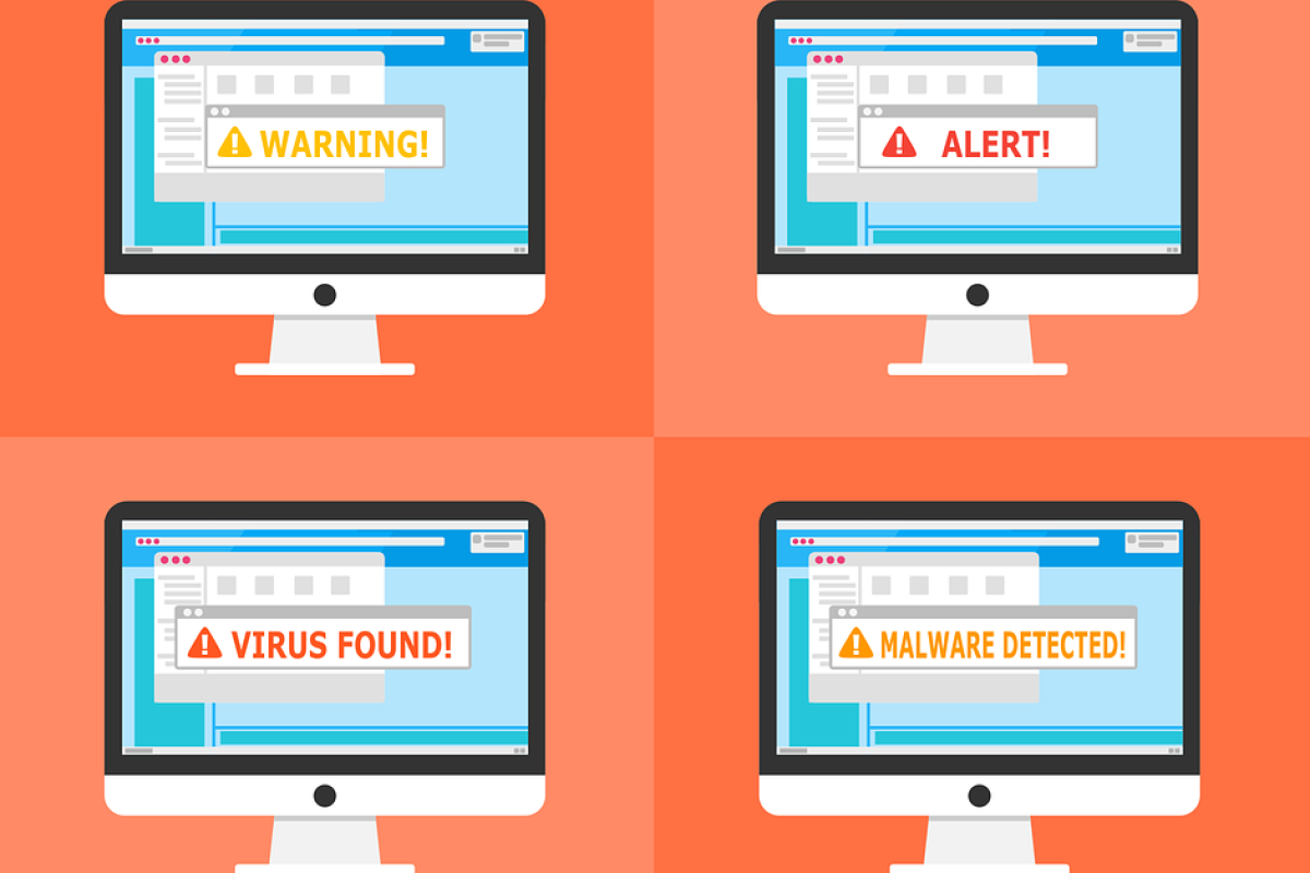 Free warning alert detected vector